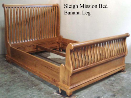 Sleigh Mission Bed Banana Leg